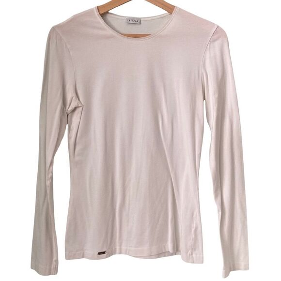 La Perla White Round neck Long Sleeve Top in Size Small - Picture 1 of 8
